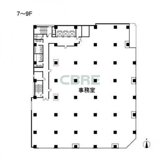 7階〜9階 平面図
