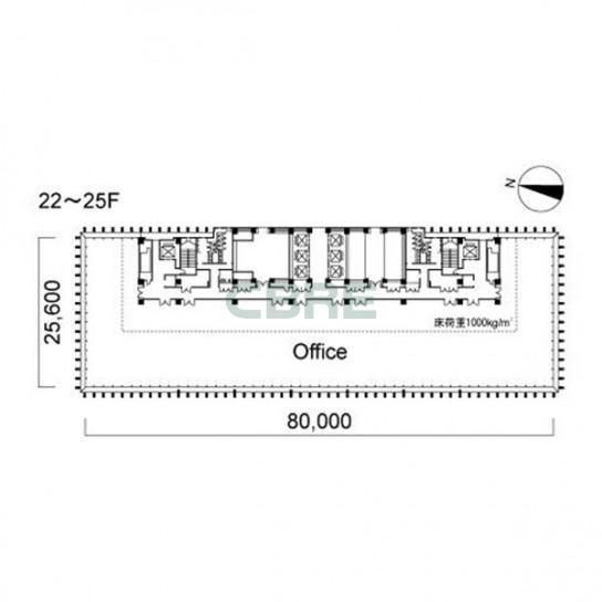 22階〜25階 平面図