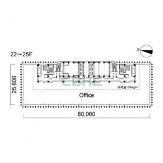 22階〜25階 平面図