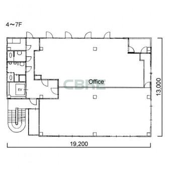 4階〜7階 平面図