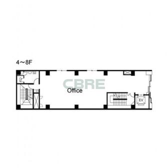 4階〜8階 平面図
