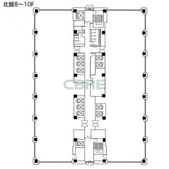 8階〜10階 平面図