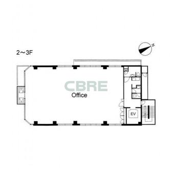 2階〜3階 平面図