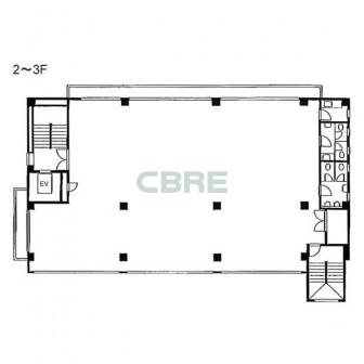 2階〜3階 平面図
