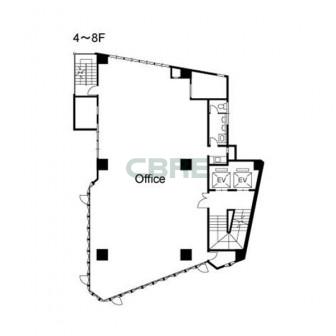 4階〜8階 平面図