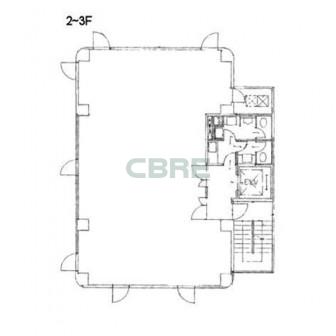 2階〜3階 平面図