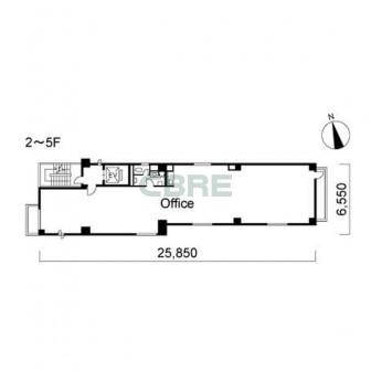2階〜5階 平面図