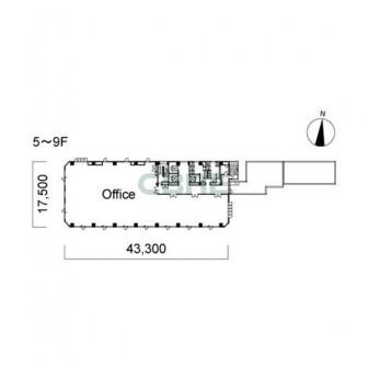 5階〜9階 平面図