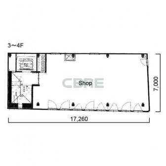 3階〜4階 平面図