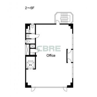 2階〜6階 平面図