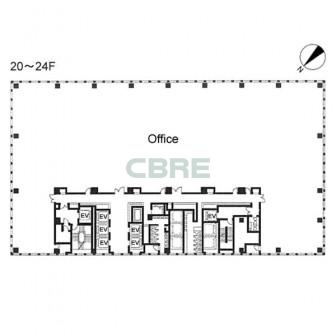 20階〜24階 平面図