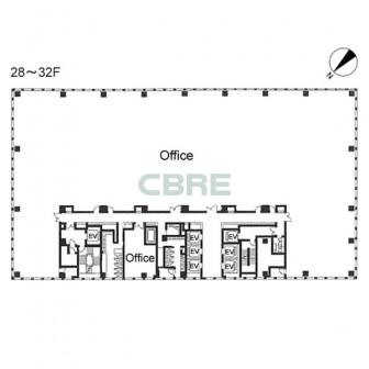 28階〜32階 平面図