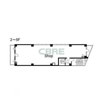 2階〜5階 平面図