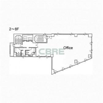 2階〜8階 平面図