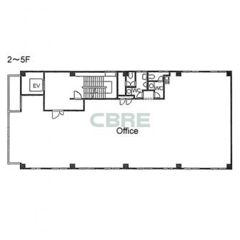 2階〜5階 平面図