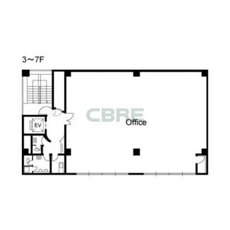 3階〜7階 平面図