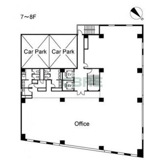 7階〜8階 平面図