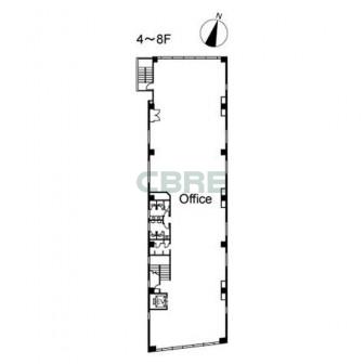 4階〜8階 平面図