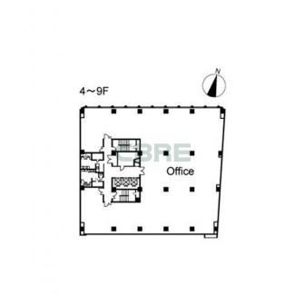 4階〜9階 平面図