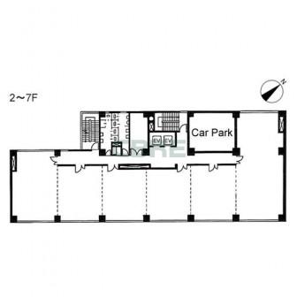 2階〜7階 平面図