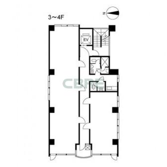 3階〜4階 平面図