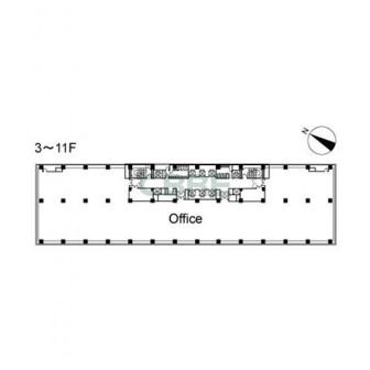 3階〜11階 平面図