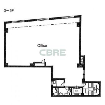 3階〜5階 平面図