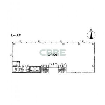 5階〜8階 平面図