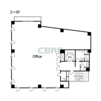 2階〜5階 平面図