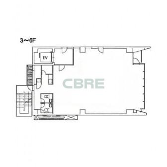 3階〜6階 平面図