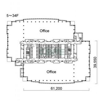 5階〜34階 平面図
