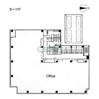 8階〜11階 平面図