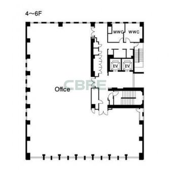 4階〜6階 平面図