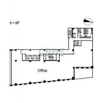 5階〜9階 平面図