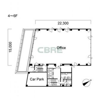 4階〜6階 平面図