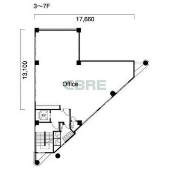 3階〜7階 平面図