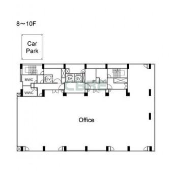8階〜10階 平面図