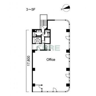 3階〜5階 平面図