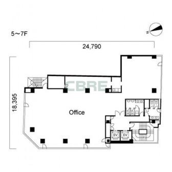 5階〜7階 平面図