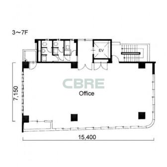 3階〜7階 平面図