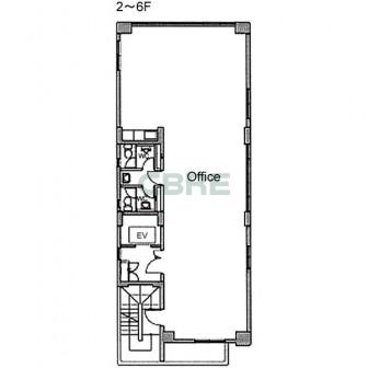 2階〜6階 平面図