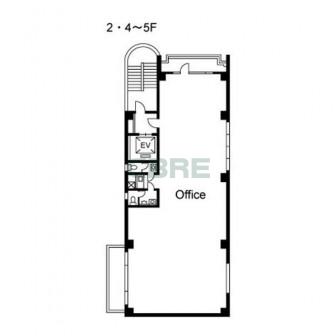 2階〜4階 平面図