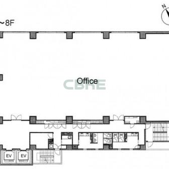 2階〜8階 平面図