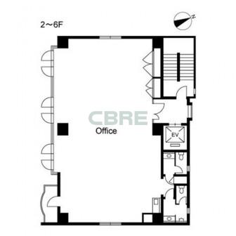 2階〜6階 平面図