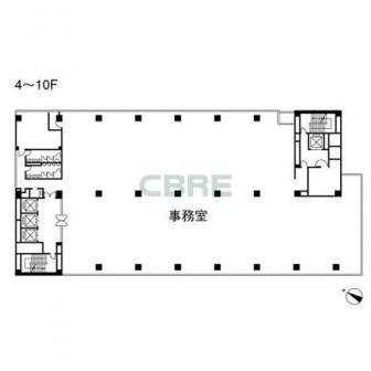 4階〜10階 平面図