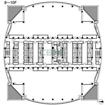 8階〜10階 平面図