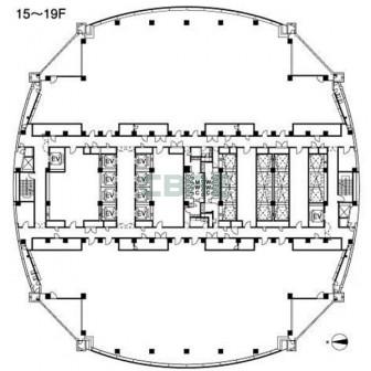 15階〜19階 平面図