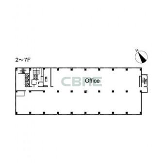 2階〜7階 平面図