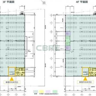 3階〜4階 平面図