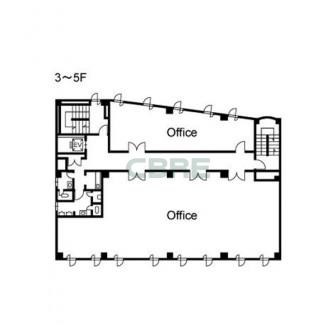 3階〜5階 平面図